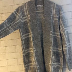 Grey knit cardigan